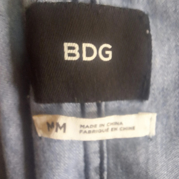 BDG lightweight hooded chambray zipped slouchy jacket SZ M - Picture 6 of 7
